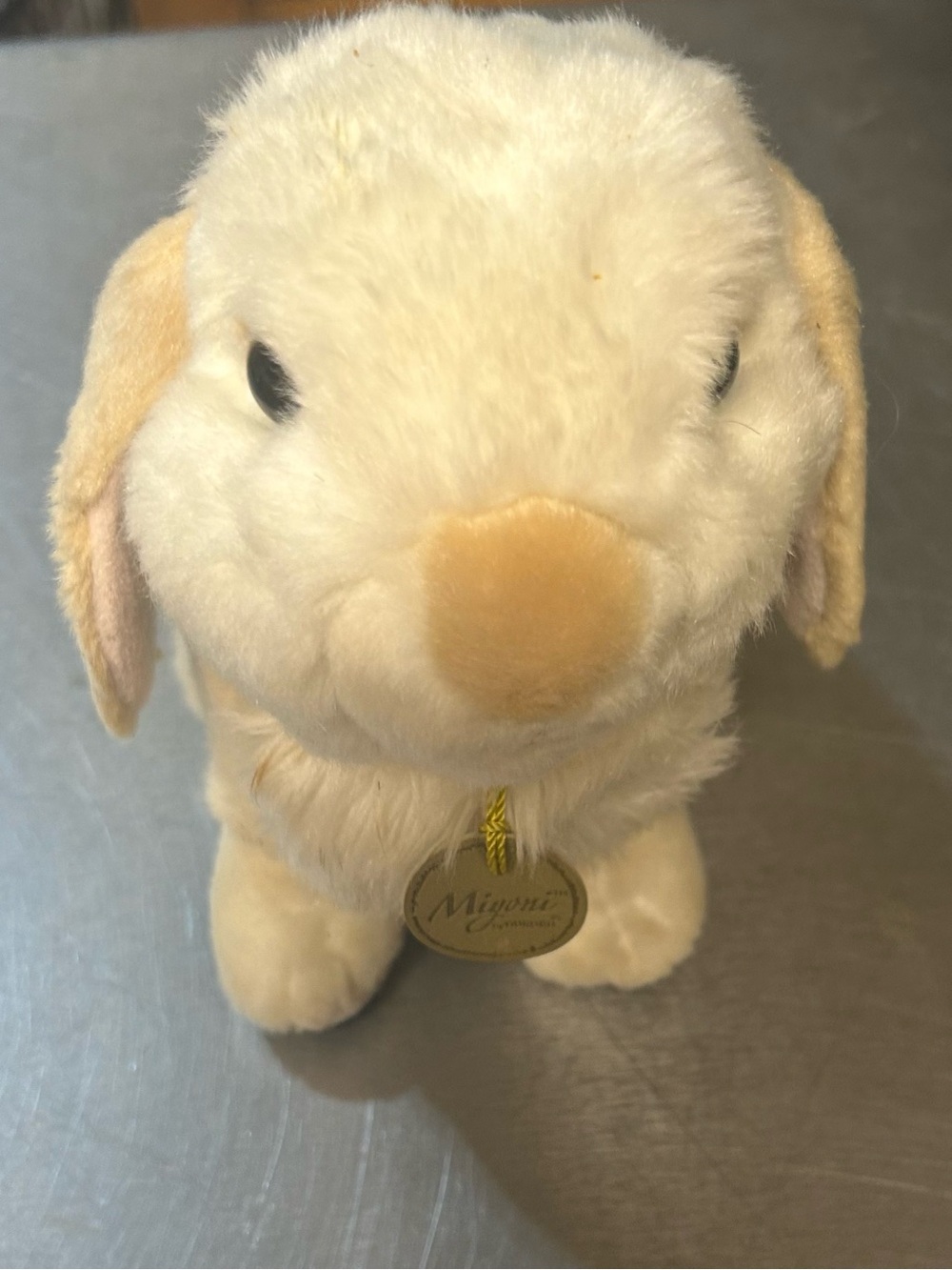 Miyoni Cream Plush Bunny Toy for Small Pets